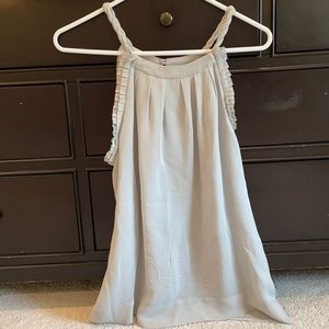Grey/blue silk top